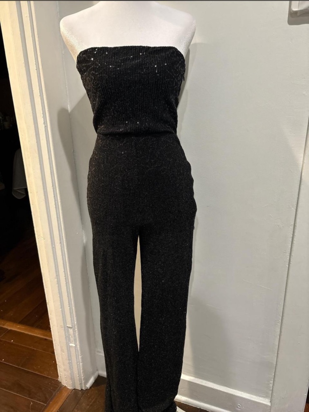 Target Black Strapless Sparkle Jumpsuit